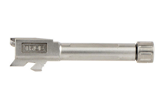 TRUE Precision's threaded 9mm Glock 43 barrel with Satin stainless finish is a drop-in fit for your favorite Gen 1 through Gen 4 Glock handguns.
